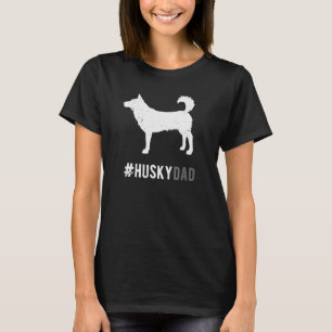 Camiseta Pai rouco Para Homens Cachorro Siberiano