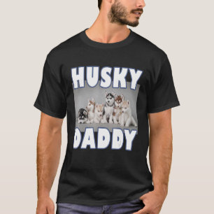 Camiseta Pai rouco Siberian Husky puppp para cão Rouco