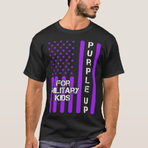 Camiseta Pai Roxo Para Crianças Militares Apreciação Ame