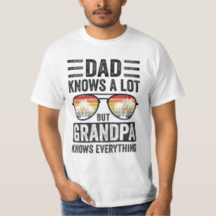 Camiseta pai sabe muito, mas vovô sabe tudo