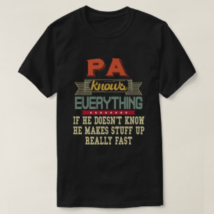Camiseta Pai Sabe Tudo Que O Avô Engraçado Deu