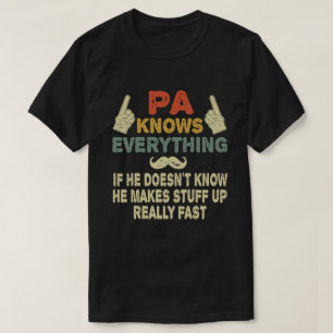 Camiseta  Pai Sabe Tudo Que O Avô Engraçado Deu