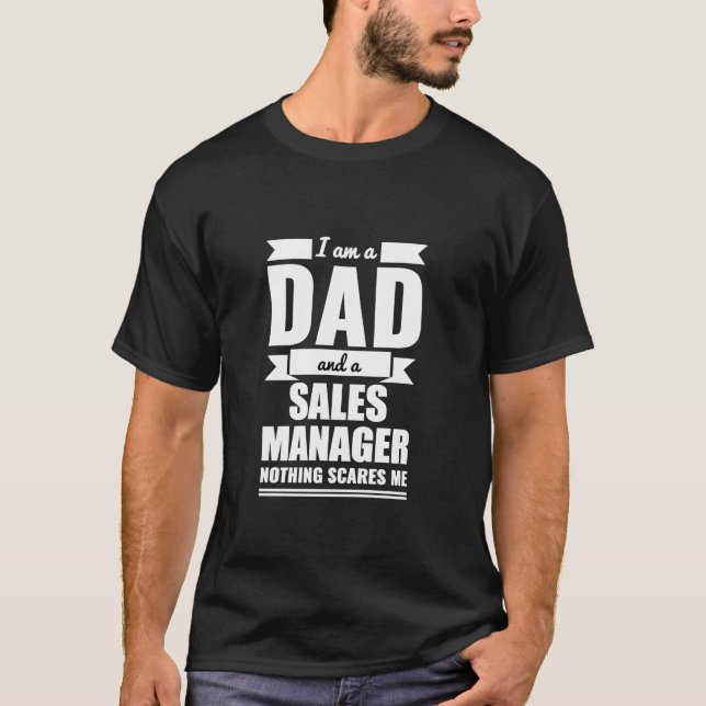 Camiseta Pai Sales Manager Nada me assusta no dia de pai P (Frente)