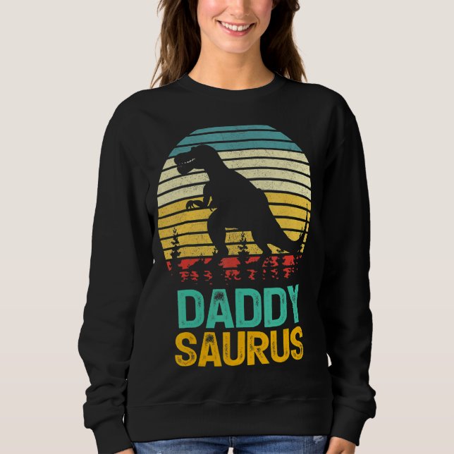 Camiseta Pai Saurus Rex Dinosaur Daddysaurus Da Pai (Frente)