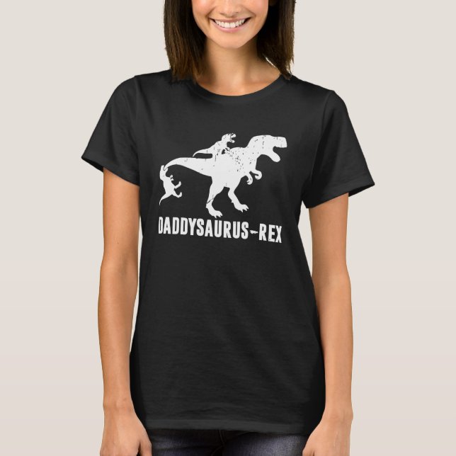 Camiseta Pai Saurus Rex Rex Dinossauro Pai Tio Avô (Frente)