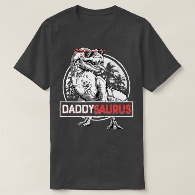 Camiseta Pai Saurus T re Dinossauro Homens Dia de os pais F (Frente do Design)