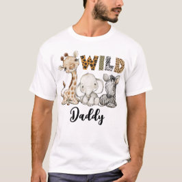 Camiseta Pai selvagem do menino Safari de aniversário
