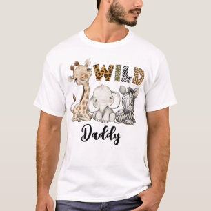 Camiseta Pai selvagem do menino Safari de aniversário