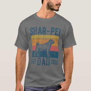 Camiseta Pai Shar-Pei Cachorro - Pai Vintage Shar Pei