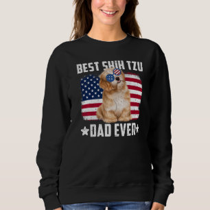 Camiseta Pai Shih Tzu Melhor Bandeira Americana