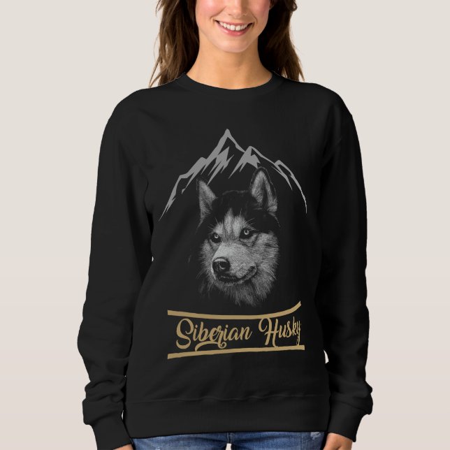 Camiseta Pai Siberiano Husky E Impressão de Mãe De Volta (Frente)