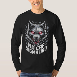 Camiseta Pai Sigma Sem Limites Lobo Feroz Gráfico para Pais