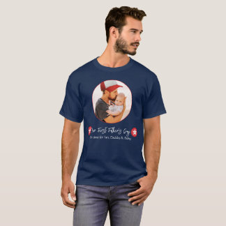 Camiseta Pai Simples e Azul,  Primeiro Dia de os pais