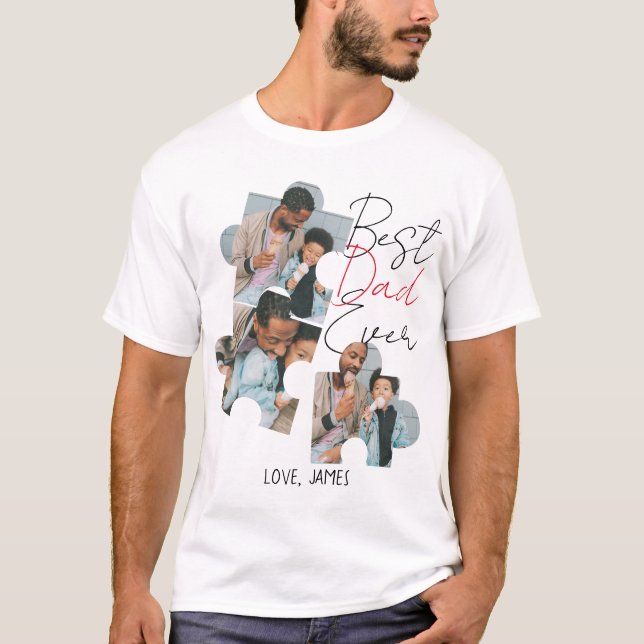 Camiseta Pai Simples Melhor de Todos Simples Foto Dia dos P (Frente)