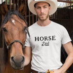 Camiseta Pai | Simples Script Retro Cute Equestre<br><div class="desc">Pai | Escoamento Retroativo Simples Cuta Camisa Equestre</div>