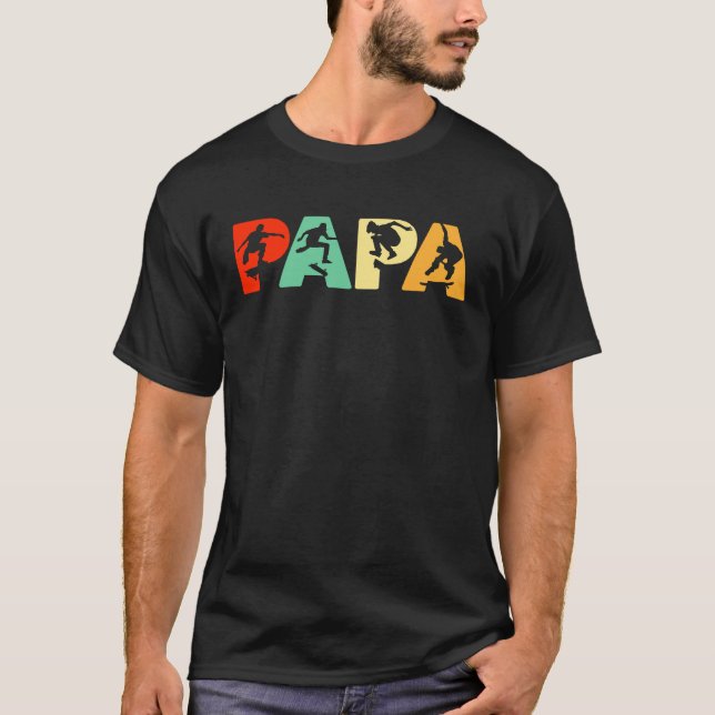 Camiseta Pai Skateboard Pai Retro Skate (Frente)