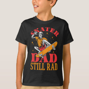 Camiseta Pai Skatista Ainda Radical Esqueleto Skate Dia dos
