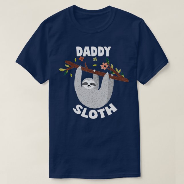 Camiseta Pai Sloth Matching Family s for MenWomen (Frente do Design)