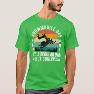 Camiseta Pai Snowmobile Como Um Pai Regular Mas Mais Frio 3