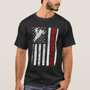 Camiseta Pai Snowmobile Snowmobile Americano Snowmobile Ri