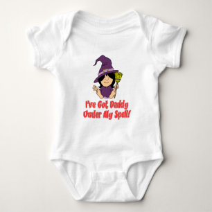 Camiseta Pai Sob Meu Halloween Ortográfico Para Filha