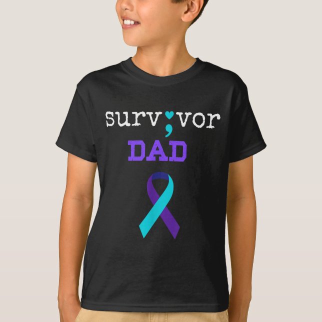 Camiseta Pai Sobrevivente - Presente de Ponto e Vírgula Pre (Frente)