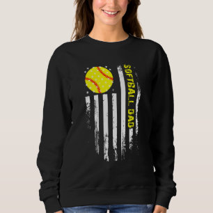 Camiseta Pai Softball Bandeira Usa Bandeira Americana Padre