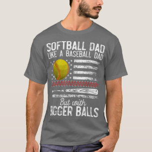 Camiseta Pai Softball Mens Como Um Pai De Baseball Definiçã
