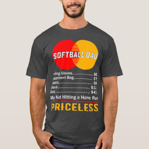 Camiseta Pai Softball Meu Filho Atingindo Uma Execução Se