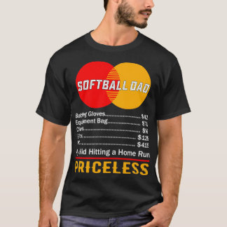 Camiseta Pai Softball Meu Filho Atingindo Uma Execução Sem 