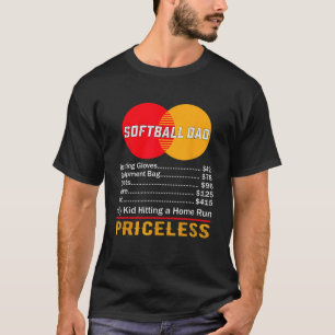 Camiseta Pai Softball Meu Filho Atingindo Uma Execução Sem