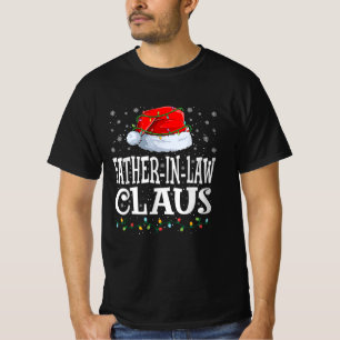 Camiseta Pai-sogro Claus Natal Chapéu Noel