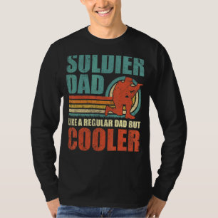 Camiseta Pai Soldado Da Mens Como Um Pai Regular, Mas Fa Ma