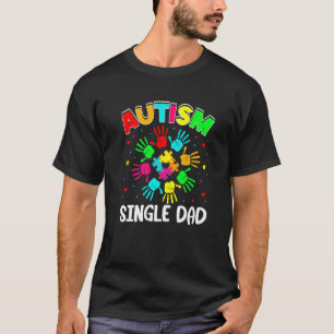 Camiseta Pai Solteiro Autista Quebra-Cabeça Suporte Família