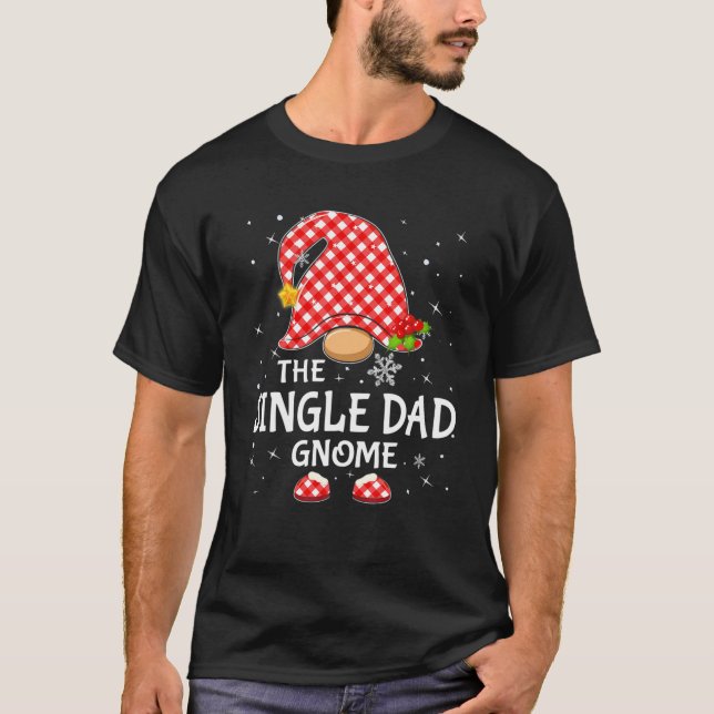 Camiseta Pai solteiro Gnome Mating Family Natal Pajama (Frente)