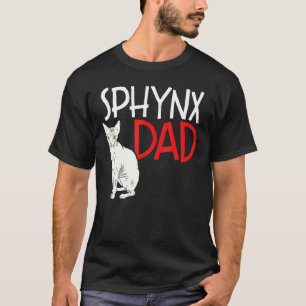 Camiseta Pai Sphynx Felino Gato Sem Pelo Filhote Pai Pai