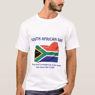 Camiseta PAI SUL-AFRICANO Forte e Corajoso Personalizado