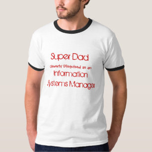 Camiseta Pai super, disfarçado inteligente como,