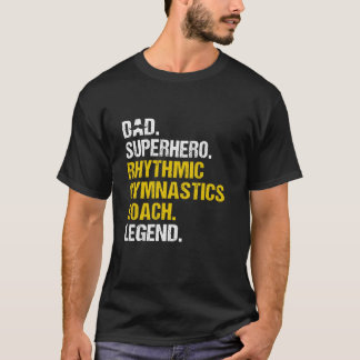 Camiseta Pai Super Herói Gymnética Rítmica Treinador Engraç