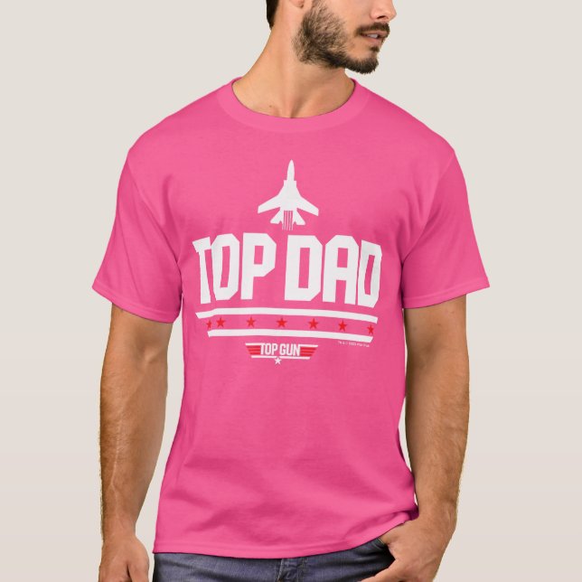 Camiseta Pai Superior do Dia de os pais Gun (Frente)