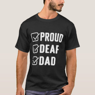 Camiseta Pai surdo orgulhoso ASL gesto de mão