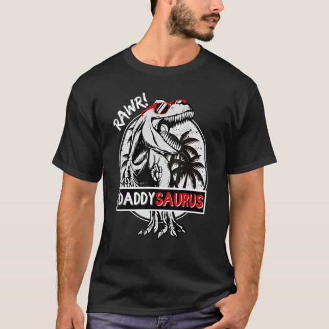 Camiseta Pai T rex Saurus Dinossauro Pai Saurus Pai (Frente)