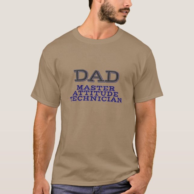 Camiseta PAI: Técnico de atitude mestre (Frente)