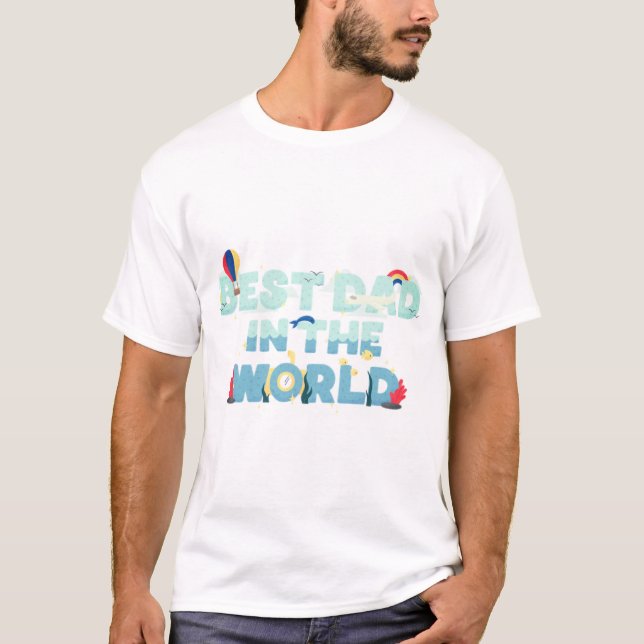 Camiseta Pai Tema de Viagem Fofo (Frente)