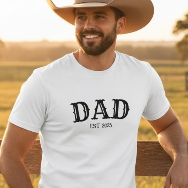 Camiseta Pai Texto em Negrito Est 2025 (Criador carregado)