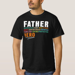 Camiseta Pai Trabalhador Engraçado Sábio Forte Herói