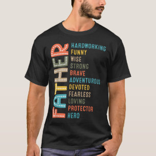 Camiseta Pai Trabalhador Forte Bravo Protetor Herói Pai