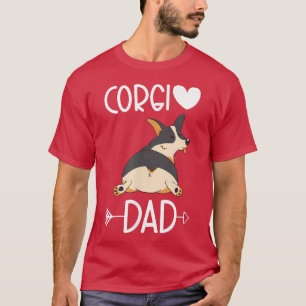 Camiseta Pai Tricolor Corgi Corgi Cardigan Welsh Corgi