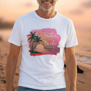 Camiseta Pai tropical da ilha do rosa ID581 da noiva