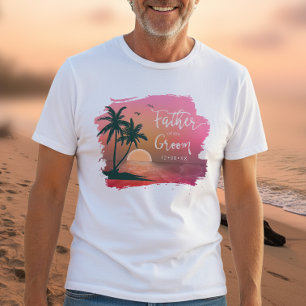 Camiseta Pai tropical da ilha do rosa ID581 do noivo